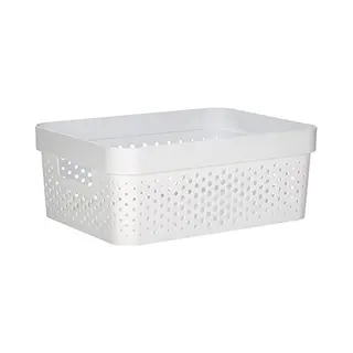 Curver | Infinity Box 11L, White, 35.6 X 26.6 X 13.6 Cm, Recycled Plastic