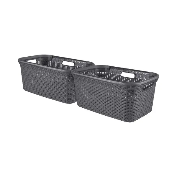 Curver Style Wasmand - 45L - 2 Stuks - Antraciet thumbnail