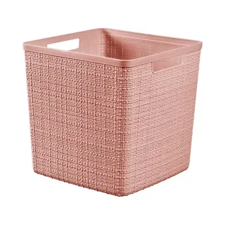 Curver Jute Opbergmand Cube - 17 Liter - 270x280x280mm - Roze
