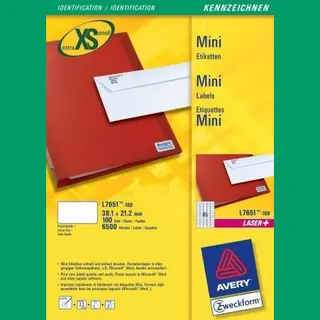 Avery L7651-100 printeretiket Wit