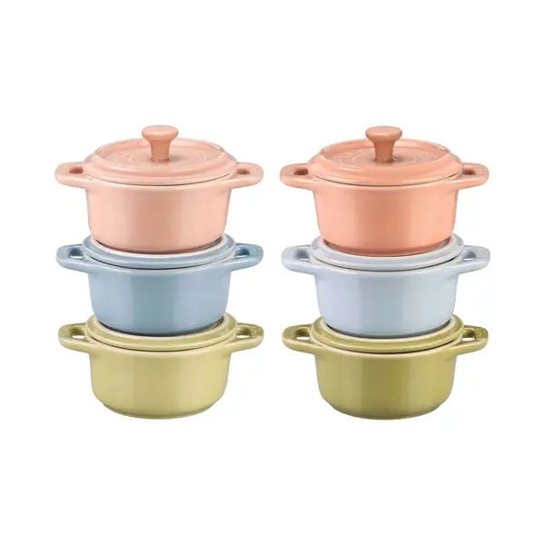 Staub Ceramic Macaron Cocottes 200ml Set Van 6 thumbnail