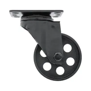 Mac Lean products MacLean Zwenkwiel - Zwart - Gietijzer - Ø92mm - Draagvermogen 120KG