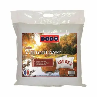 Dodo Vancouver Kopfkissen Weiß 60x60 Cm, 2er Set