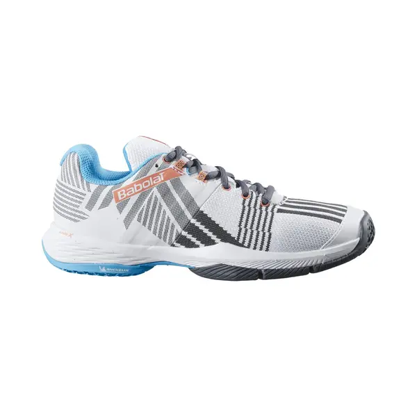 Babolat Padelschuhe Sensa Damen Weiß/Canyon Sunset thumbnail