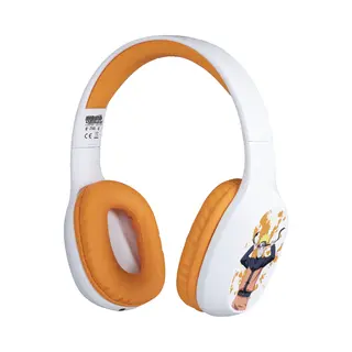 Konix Naruto Kx Bt Headphones Headset Bedraad en draadloos Hoofdband Gamen Bluetooth Oranje, Wit