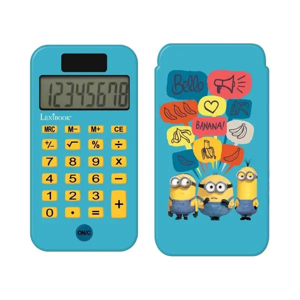 Lexibook, Despicable Me Minions, Pocket Calculator, Conventional And Advanced Calculator Functions, Rigid Protective Cover, With Battery, Blue/Yellow, thumbnail