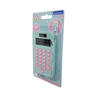 Lexibook, Einhorn, Taschenrechner Mit Schutzabdeckung, Klassische Und Erweiterte Funktionen, Batterie- Und Solarstrom, Blau Und Rosa, C45UNI