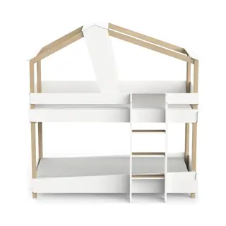 Kinderstapelbed Timber | 204 X 112, 3 X 214 Cm | Wit - Cba - Stapelbed - Wit - Mdf Eenpersoons Stapelbed