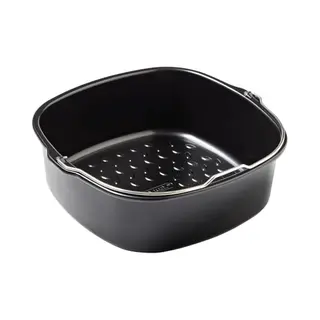 Pyrex, Airfryer Metal, Round Oven Dish, 22 X 21 X 7.5 Cm, Baking Basket With Handle, Non-Stick Carbon Steel, Homogeneous Baking, Oven, Freezer And