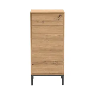 Calicosy - Hoog Ladekast 5 Laden Lenny - H100 Cm - Metaal
