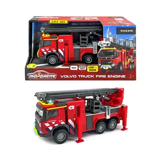 Majorette Grand Series - Volvo Fmx Brandweerwagen Nl - Metaal - Licht En Geluid - 19 Cm - Speelgoedvoertuig