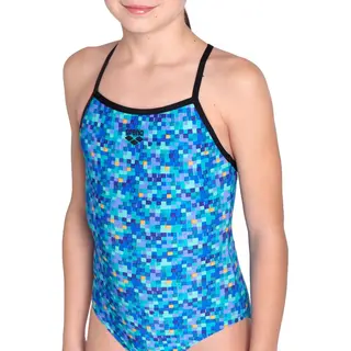 Arena, Mädchen, Badeanzüge, G Pooltiles Swimsuit Lightdrop Back L, Schwarz, (140)