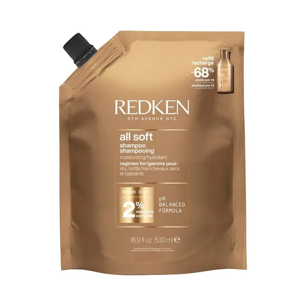 Redken All Soft Shampoo Refill Pouch 500ml thumbnail