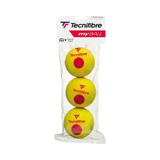 Tecnifibre My Ball Sponge Tennis Balls (Pack Of 3) (Stage 3 - Red)
