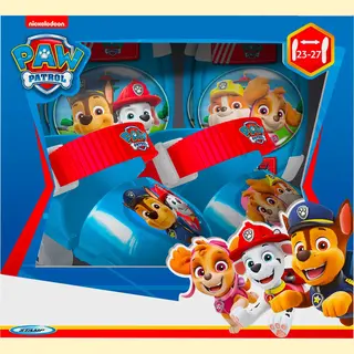 Stamp Roller Skates Sizes 23/27 + Ellbogen Und KnieschÜTzer Paw Patrol, Blue & Red