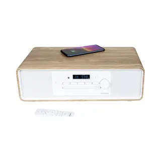 Thomson MIC301IBT Home-Stereoanlage Heim-Audio-Mikrosystem 10 W Weiß, Holz