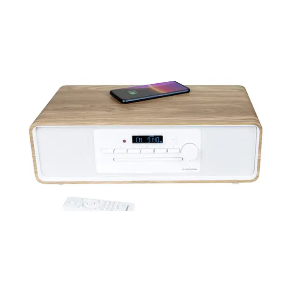 Thomson MIC301IBT Home-Stereoanlage Heim-Audio-Mikrosystem 10 W Weiß, Holz thumbnail