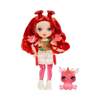 MGA Entertainment Rainbow High Littles Rainbow Fantasy Fairies Doll- Apple (Red)