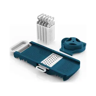 Opvouwbare Mandoline - Arthur Martin - AMM530 - 6 In 1 - 3 Raspmessen En 3 Groentesnijmessen - Rvs