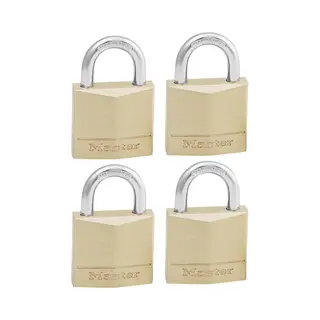 Master Lock 130EURQNOP Solid Brass 30mm Padlock 4-Pin - Keyed Alik...