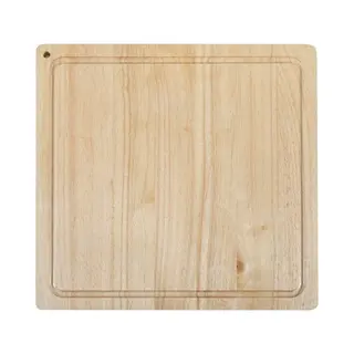 Snijplank - Livoo - MES141 -rubberhout - Xxl-formaat - 46 X 46 Cm - Geïntegreerde Groef