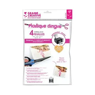 Graine Creative Krimpie Dinkie Krimpfolie Wit Voor Inkjetprinter (4 Vellen)
