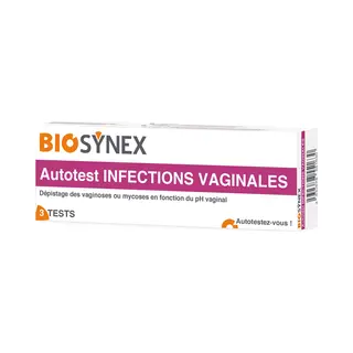 Biosynex - Vaginale Infectie Zelftest - Vaginale Ph Test - Directe Kleuraflezing - Voor Jeuk, Branderig Gevoel En Ongewone Afscheiding - 3 Tests Pack