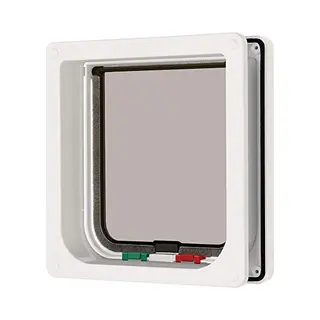 Cat Mate Afsluitbaar Kattenluik - 4 Vergrendelingsstanden - Kattenluik Met Tunnel - 19, 2 X 20 Cm - Wit 235W