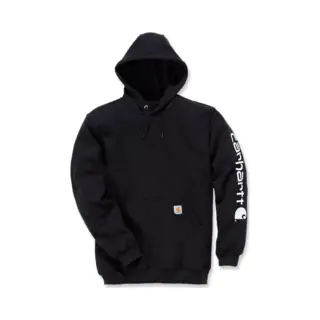 Carhartt, Herren, Pullover, Sleeve Logo Hooded Sweatshirt, Schwarz, (Xl)