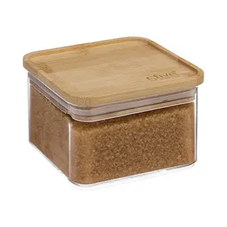 5 five simply smart 5five - Vorratsdose Quadratisch Bambusdeckel "eske" 0, 5l