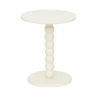 Atmosphera Createur D'interieur Atmosphera - Couchtisch Chamlo Elfenbeinweiß D38cm