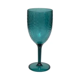 5Five Wijnglazen Estiva - Blauw Transparant - Onbreekbaar Kunststof - 350 Ml - Camping/outdoor