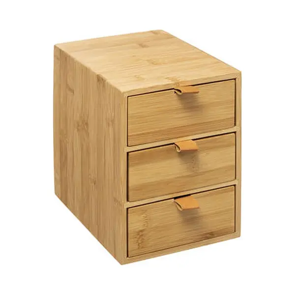 5 five simply smart 5five - Box Mit 3 Schubladen Bambus Lederriemen thumbnail