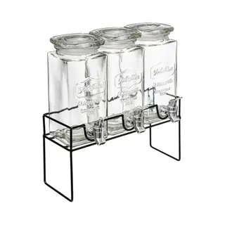 Secret De Gourmet - Getränkespender-set Modern Mit Ständer, 3 X 1, 5 L