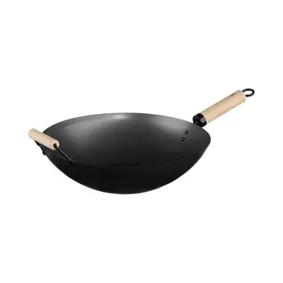 5Five Stahl-Wok 35cm Mit Holzgriff