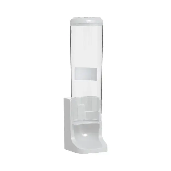 5Five Make Up Watjes/watten Schijfjes Houder - Wit - Muur Dispenser - 26 Cm - Kunststof Transparant - Voor 80 Watjes thumbnail