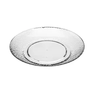 Secret De Gourmet Onbreekbare Diner Borden - Kunststof - Gehamderde Stijl - Transparant - Dia 27 Cm