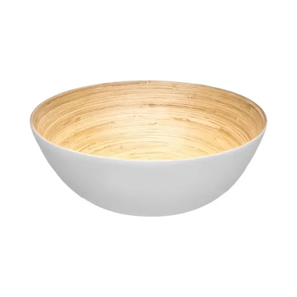 5Five Simply Smart Bambus-salatschüssel 25cm Weiß Natural 2, 3l thumbnail