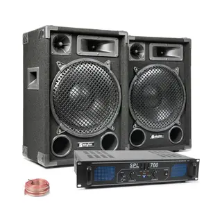SkyTec MAX12 Met SPL700 Versterker - 700W Complete Installatie
