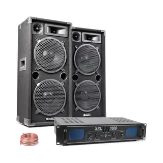 Max Complete Geluidsinstallatie - Dj Set Met Versterker En Speakers - 1000W