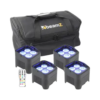 Draadloos Licht Met De BeamZ BBP94 Set Van 4 Accu Led Lampen Met Tas