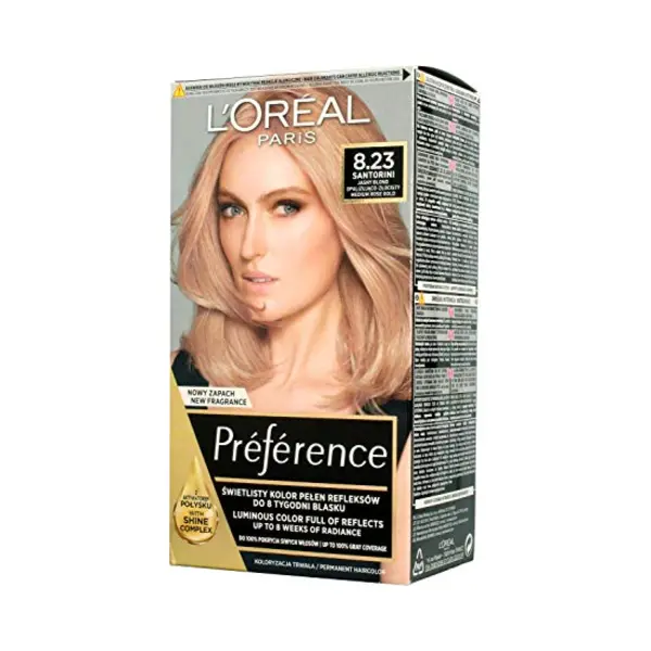 L'Oréal Paris, Haarkleur, L'Oréal Preference Haarverf 8.23 Medium Rose Goud (8, 23 Medium Roségoud) thumbnail