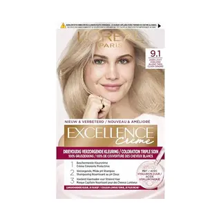 L'oréal L'Oreal Paris Excellence Crème Zeer Licht Asblond 9.1 - Permanente Haarkleur