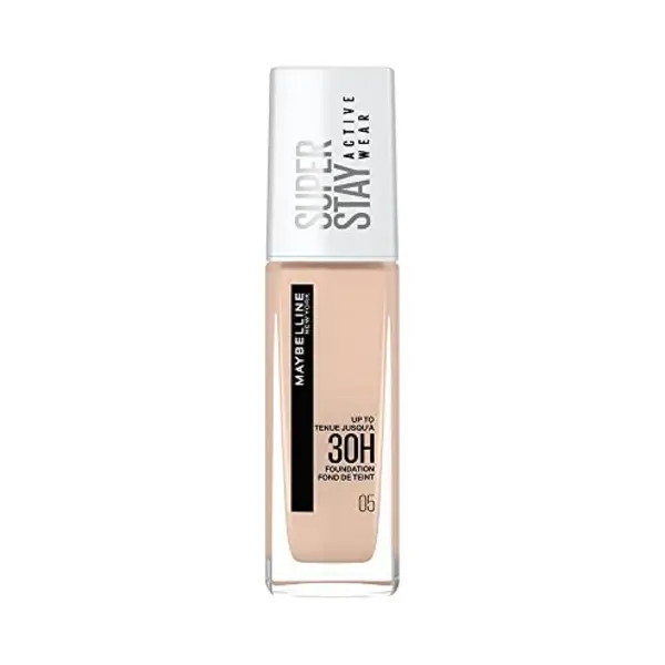 Maybelline New York Wasserfestes Make Up, Foundation Mit Hoher Deckkraft, Langanhaltendes Gesichts-Make-up, Super Stay Active Wear, Farbe, Nr. 5 thumbnail
