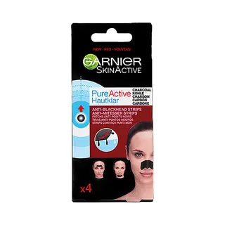 Garnier Gesichtsmaske Haut Active Facestrips Hautklar Nosestrips Kohle, 4 St