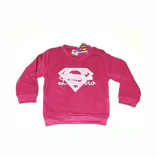 Superman Supergirl Sweater Mommy's Lil'Hero Fuchsia 74