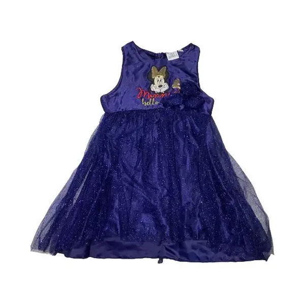 Disney Minnie Mouse Jurk Satijn/tule Blauw Maat 104 thumbnail