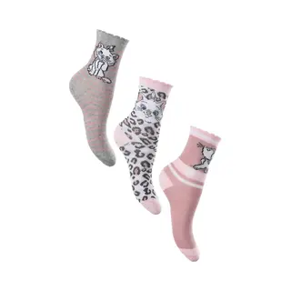 Disney- Disney Classic Marie Sokken- Artistokatten - Meisjes- 3 Paar - Maat 23/26