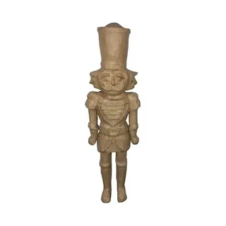 Décopatch SA239C - Un Support En Papier Brun Mâché 3, 5x6, 5x22 Cm, Bonhomme Casse-noisette