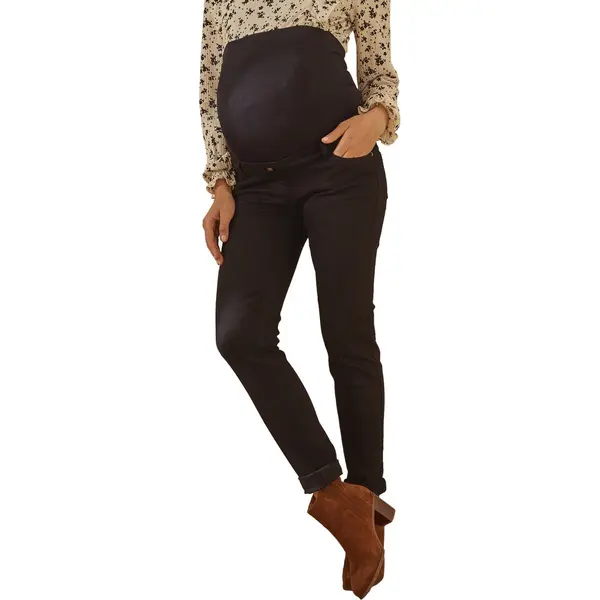 Vertbaudet Umstands-Jeans Mit Stretch-Einsatz, Slim-Fit, Bundweite Verstellbar Grau 44 thumbnail